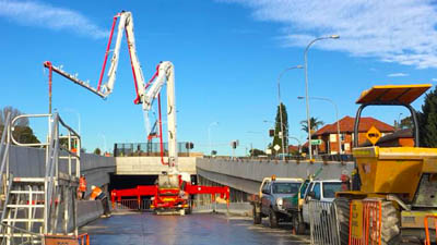 M4 West Connex Easycrete concrete pumping